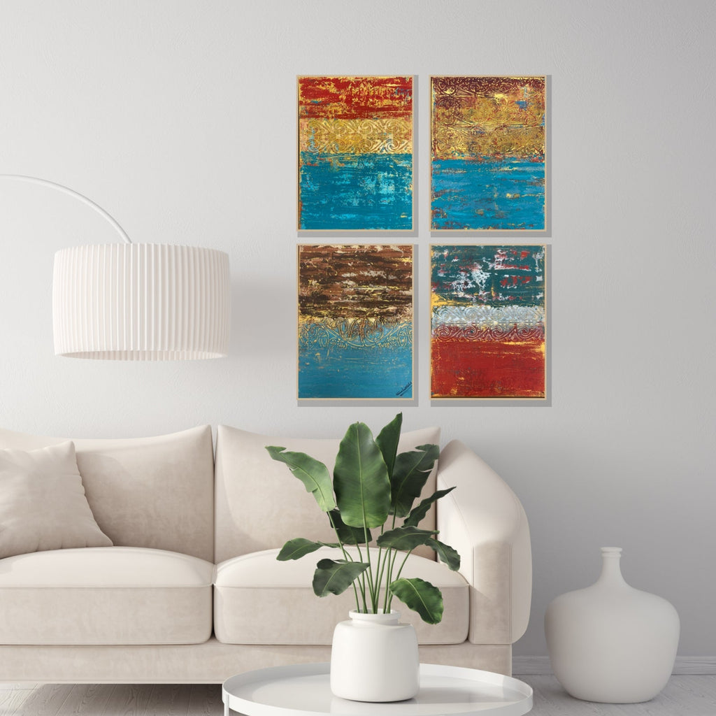 Set of 4 paintings 